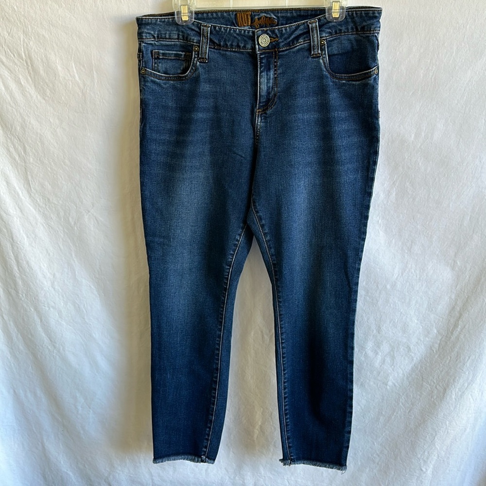 Kut from the Kloth raw hem skinny jeans, size 14